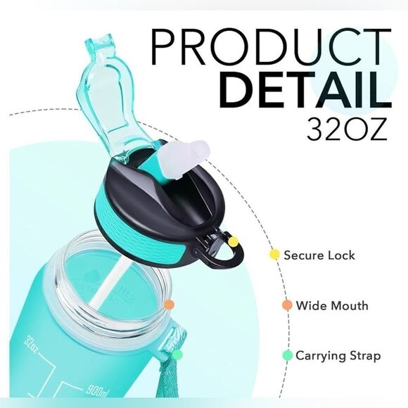 NWOT … Motivational “32 Oz.” Water Bottle - Picture 4 of 10